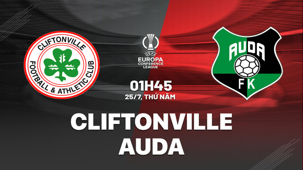 Nhận định bóng đá Cliftonville vs Auda 1h45 ngày 25/7 (Conference League 2024/25). Hãy đến B52 cá cược bóng đá .